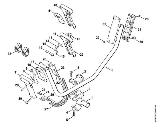 Foices a motor (FS) FS 86 Tubo do punho para duas mãos da marca Stihl