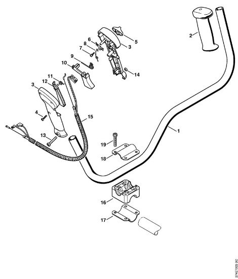 Foices a motor (FS) FS 87 Cabo para duas mãos da marca Stihl