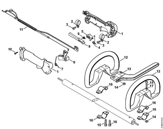 Foices a motor (FS) FS 87 R Cabo da mão da marca Stihl