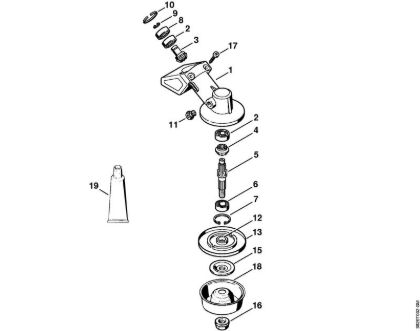 Foices a motor (FS) FS 87 R Engrenagem da marca Stihl