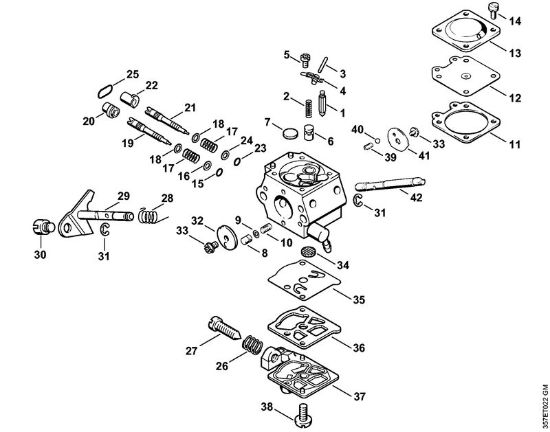 Foices a motor (FS) FS 88 Carburador WT-367 da marca Stihl