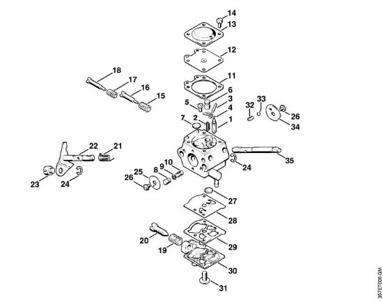 Foices a motor (FS) FS 88 Carburador WT-45 da marca Stihl