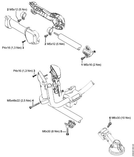 Foices a motor (FS) FS 89 Binários de aperto da marca Stihl