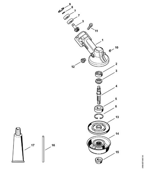 Foices a motor (FS) FS 89 R Engrenagem da marca Stihl