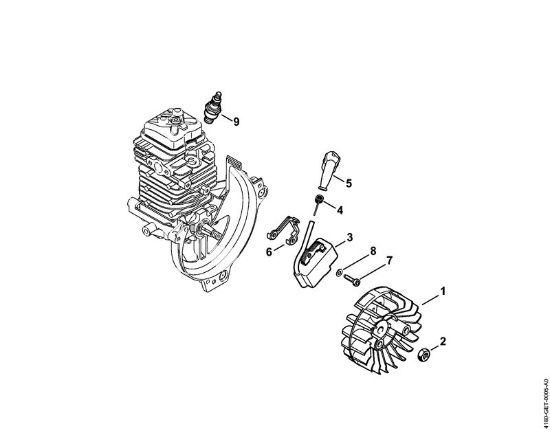 Foices a motor (FS) FS 89 R Sistema de ignição da marca Stihl