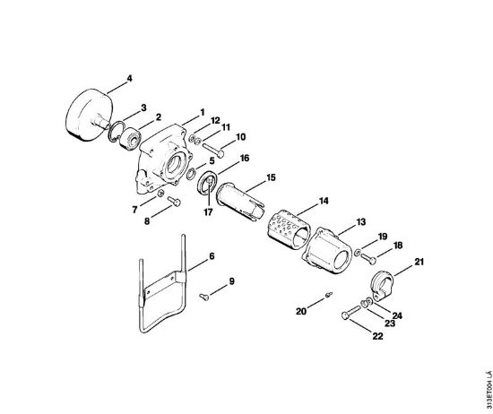Foices a motor (FS) FS 90 - 4117 Caixa da embreagem da marca Stihl