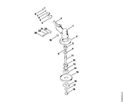 Foices a motor (FS) FS 90 - 4117 Engrenagem da marca Stihl