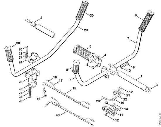 Foices a motor (FS) FS 90 - 4117 Haste da marca Stihl