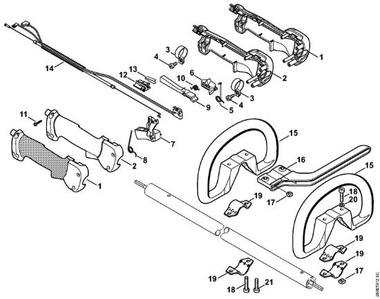 Foices a motor (FS) FS 90 R - 4180 Cabo da mão da marca Stihl