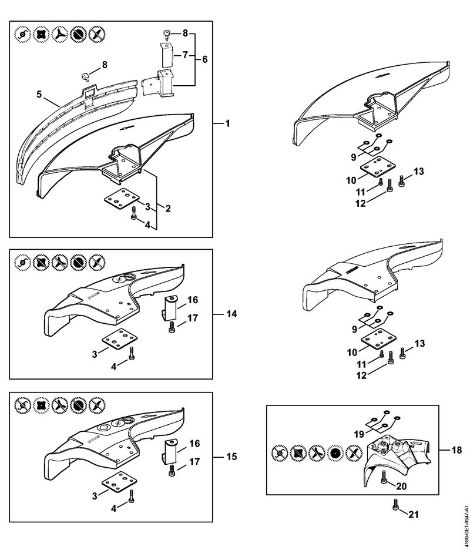 Foices a motor (FS) FS 90 R - 4180 Protecção da marca Stihl