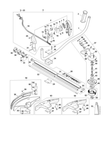 Imagem de Cabo para duas mãos, Haste, Engrenagem até a Numero da máquina 514309587 FS 94 C-E