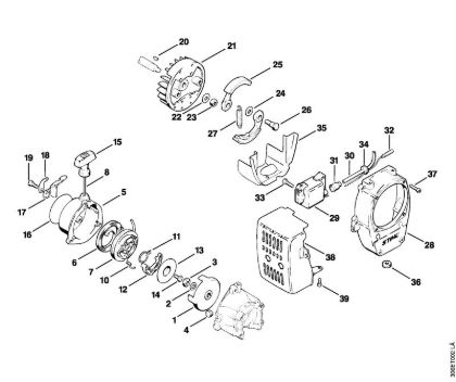 Foices a motor (FS) FS 96 Dispositivo de arranque da marca Stihl