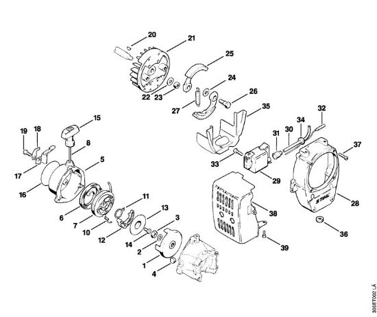 Foices a motor (FS) FS 96 Dispositivo de arranque da marca Stihl