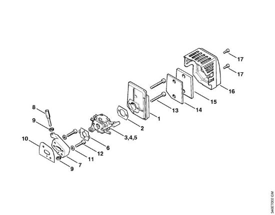 Foices a motor portáteis nas costas (FR) FR 106 Filtro de ar da marca Stihl