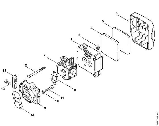 Foices a motor portáteis nas costas (FR) FR 125 SEA Filtro de ar FR 125 da marca Stihl