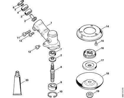 Foices a motor portáteis nas costas (FR) FR 135 SEA Engrenagem FR 125, FR 135 da marca Stihl