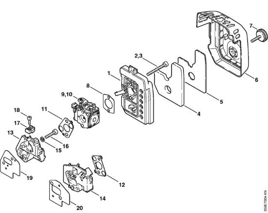 Foices a motor portáteis nas costas (FR) FR 135 SEA Filtro de ar FR 135, 145 da marca Stihl