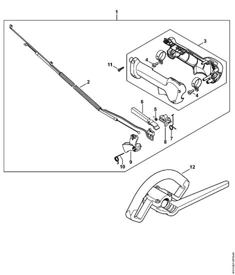 Foices a motor portáteis nas costas (FR) FR 230 Cabo de manejo FR 230 da marca Stihl