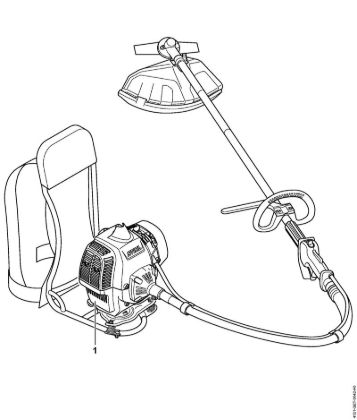 Foices a motor portáteis nas costas (FR) FR 235 Numero da máquina da marca Stihl