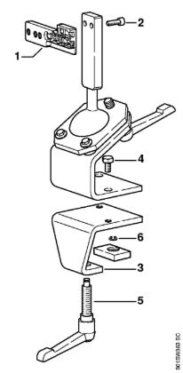 Foices a motor portáteis nas costas (FR) FR 460 TC-EFM Cavalete de montagem da marca Stihl