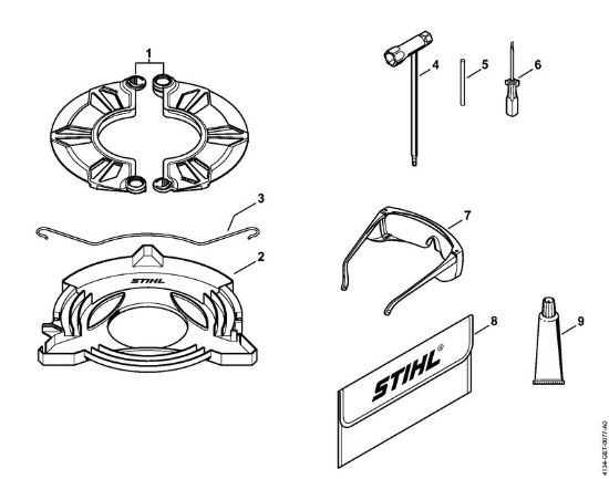 Foices a motor portáteis nas costas (FR) FR 480 C-F (4128) Protecção de transporte, Ferramentas da marca Stihl