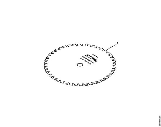 FS Ferramentas de corte Lãmina para cortar relva 250-44 Lãmina para cortar relva 250-32, diâm.  20 mm da marca Stihl
