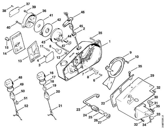 Roçadeiras (FS) FS 200 Dispositivo de arranque da marca Stihl