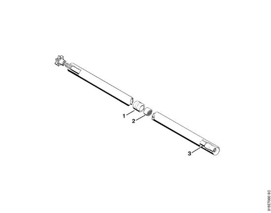 Roçadeiras (FS) FS 202 Haste, Tubo de apoio, Tubo do punho   X 12 817 754 (24.85) da marca Stihl