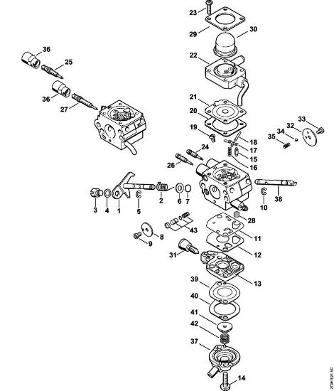 Roçadeiras (FS) FS 310 Carburador C1Q-S176, C1Q-S133 da marca Stihl