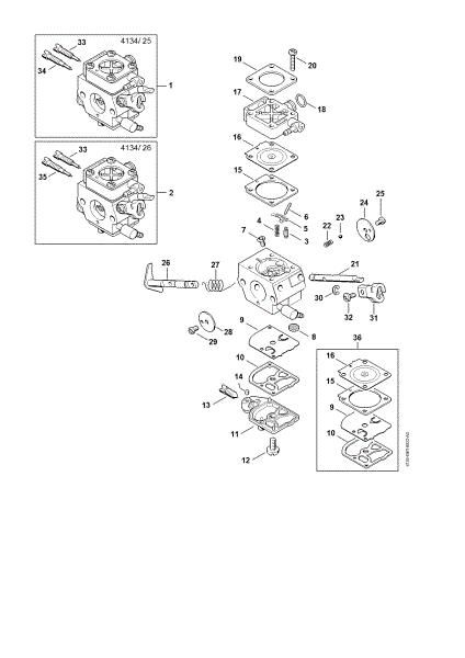 Imagem de Carburador 4134/25, 4134/26 FS 350
