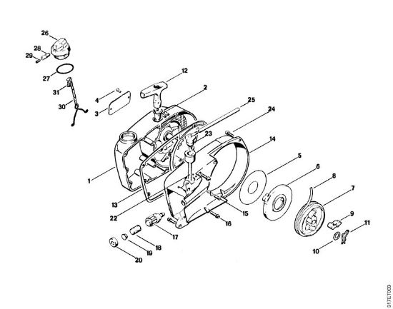 Roçadeiras (FS) FS 410 (4110) Dispositivo de arranque da marca Stihl