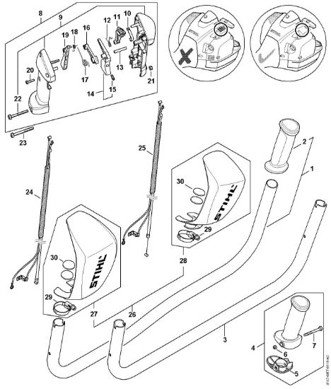 Imagem de Cabo para duas mãos FS 410 C-E L
