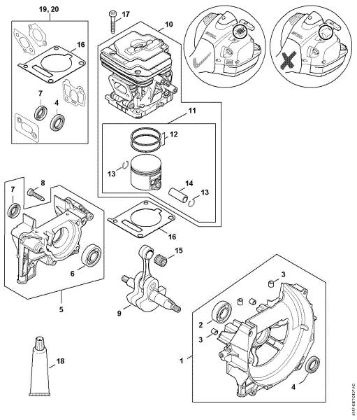 Imagem de Caixa da cambota, Cilindro FS 410, 410 C FS 410-K (4147)