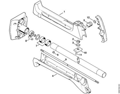 Roçadeiras (FS) FS 420 Haste, Caixa da embreagem   19 317 784 (17.89) da marca Stihl