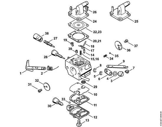 Roçadeiras (FS) FS 480-L Carburador C1Q-S154, C1Q-S94 da marca Stihl