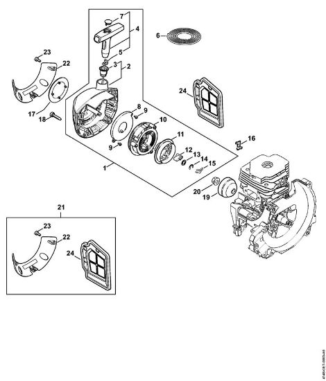 Roçadeiras (FS) FS 510 C-EM Dispositivo de arranque da marca Stihl