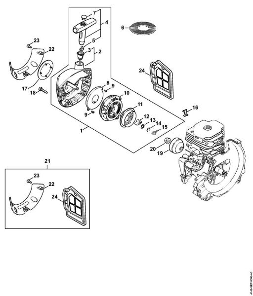 Roçadeiras (FS) FS 510 C-EM Dispositivo de arranque da marca Stihl