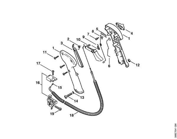 Roçadeiras (FS) FS 550-L Cabo de manejo   1 57 307 792 (29.2002) da marca Stihl