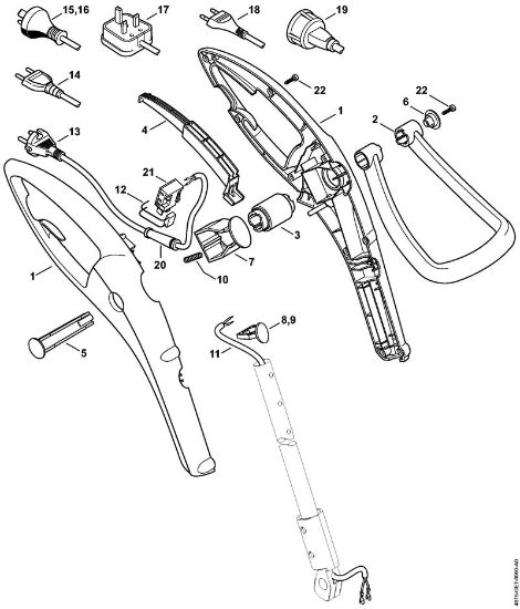 Roçadores eléctricos (FE, FSE) FSE 31 Caixa do cabo da marca Stihl