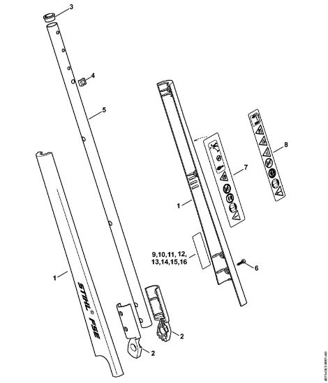Roçadores eléctricos (FE, FSE) FSE 41 Haste da marca Stihl
