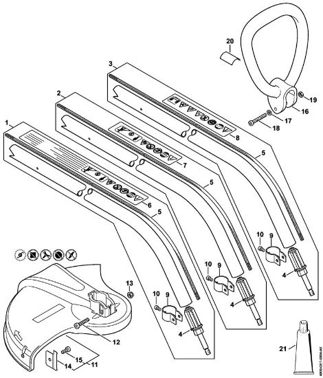 Roçadores eléctricos (FE, FSE) FSE 60 Haste da marca Stihl