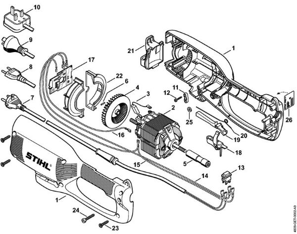 Roçadores eléctricos (FE, FSE) FSE 81 Caixa, Motor eléctrico da marca Stihl
