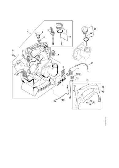 Imagem de Caixa do ventilador interior (04.2001), (45.2001), (18.2002) BG 55