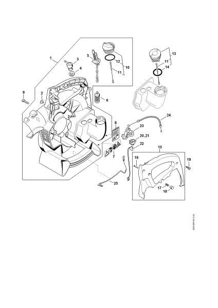 Imagem de Caixa do ventilador interior (04.2001), (45.2001), (18.2002) BG 55 C Z KAT