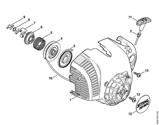 Sopradores (BG, BR) BG 56 C-E Dispositivo de arranque ErgoStart da marca Stihl