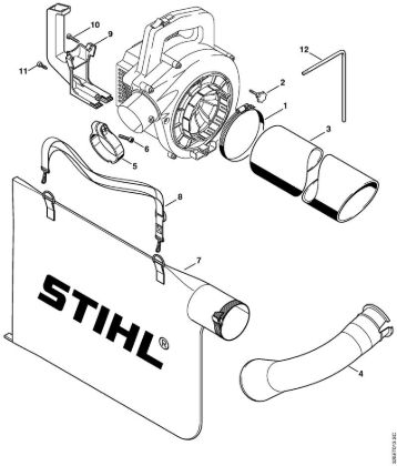 Sopradores (BG, BR) BG 75 Dispositivo de aspiração da marca Stihl
