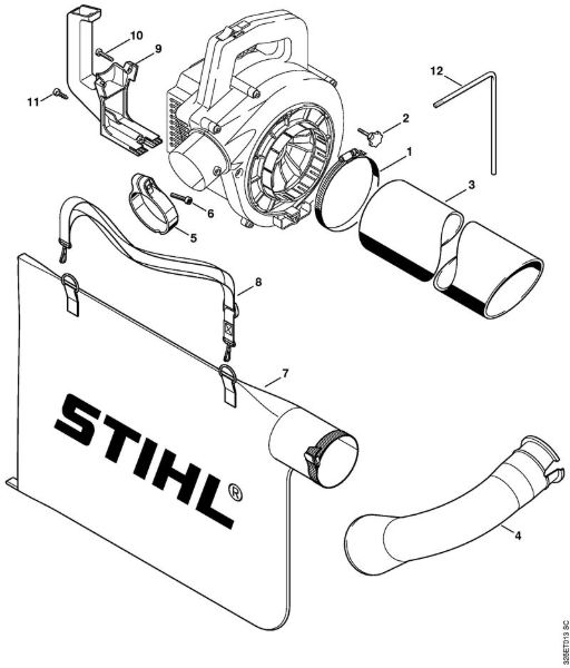 Sopradores (BG, BR) BG 75 Dispositivo de aspiração da marca Stihl
