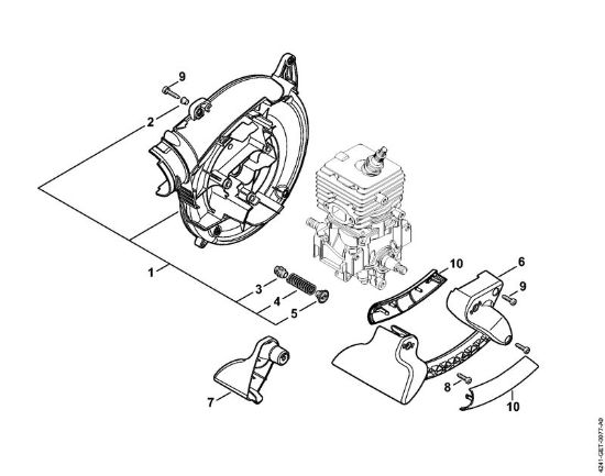 Sopradores (BG, BR) BG 86 Caixa do ventilador interior da marca Stihl