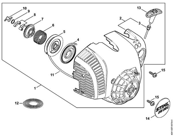 Sopradores (BG, BR) BG 86 C-E D Dispositivo de arranque ErgoStart da marca Stihl