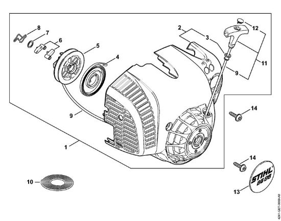 Sopradores (BG, BR) BG 86-D Dispositivo de arranque da marca Stihl